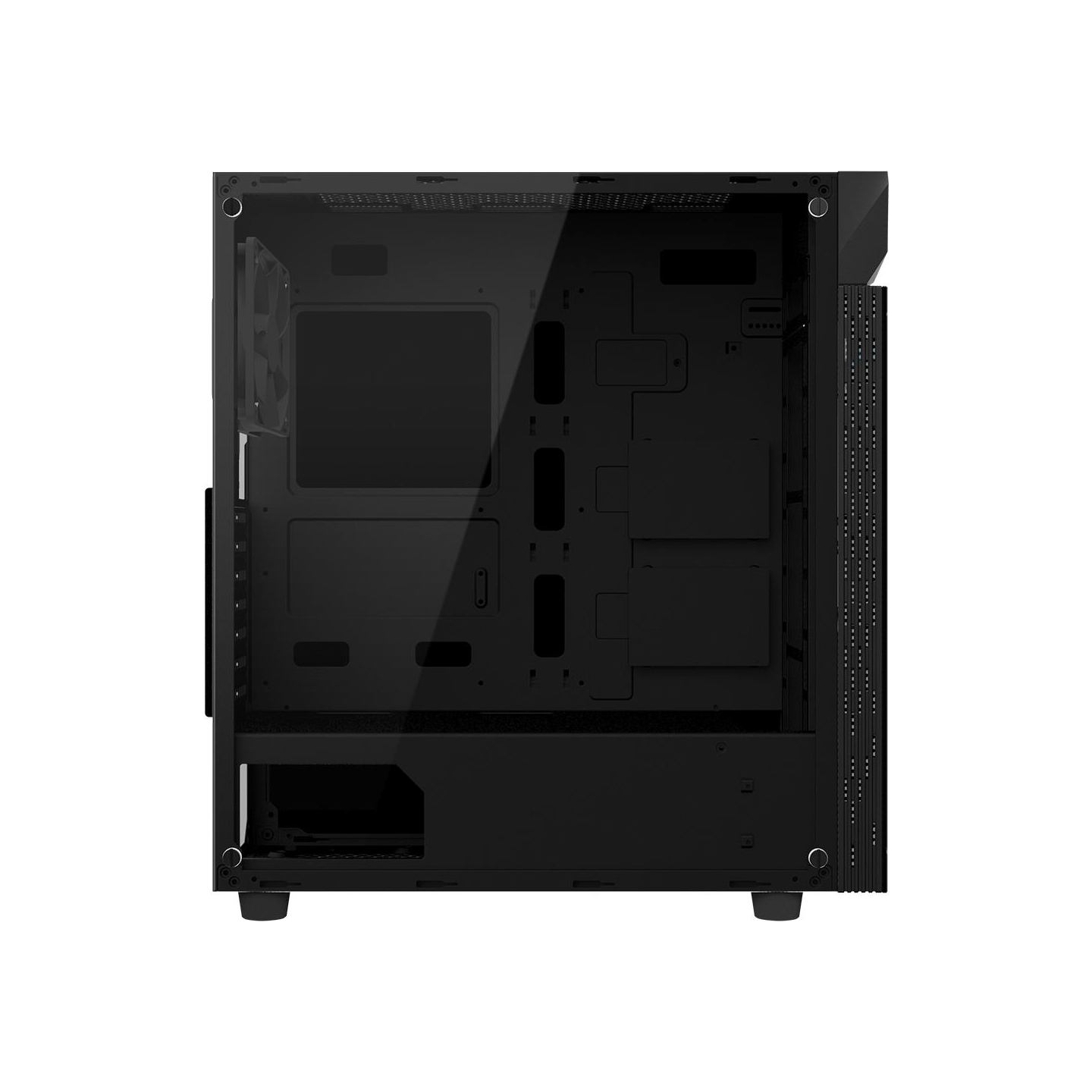Gigabyte Case|GIGABYTE|C200 GLASS|MidiTower|Not included|ATX|MicroATX|MiniITX|Colour Black|GB-C200G