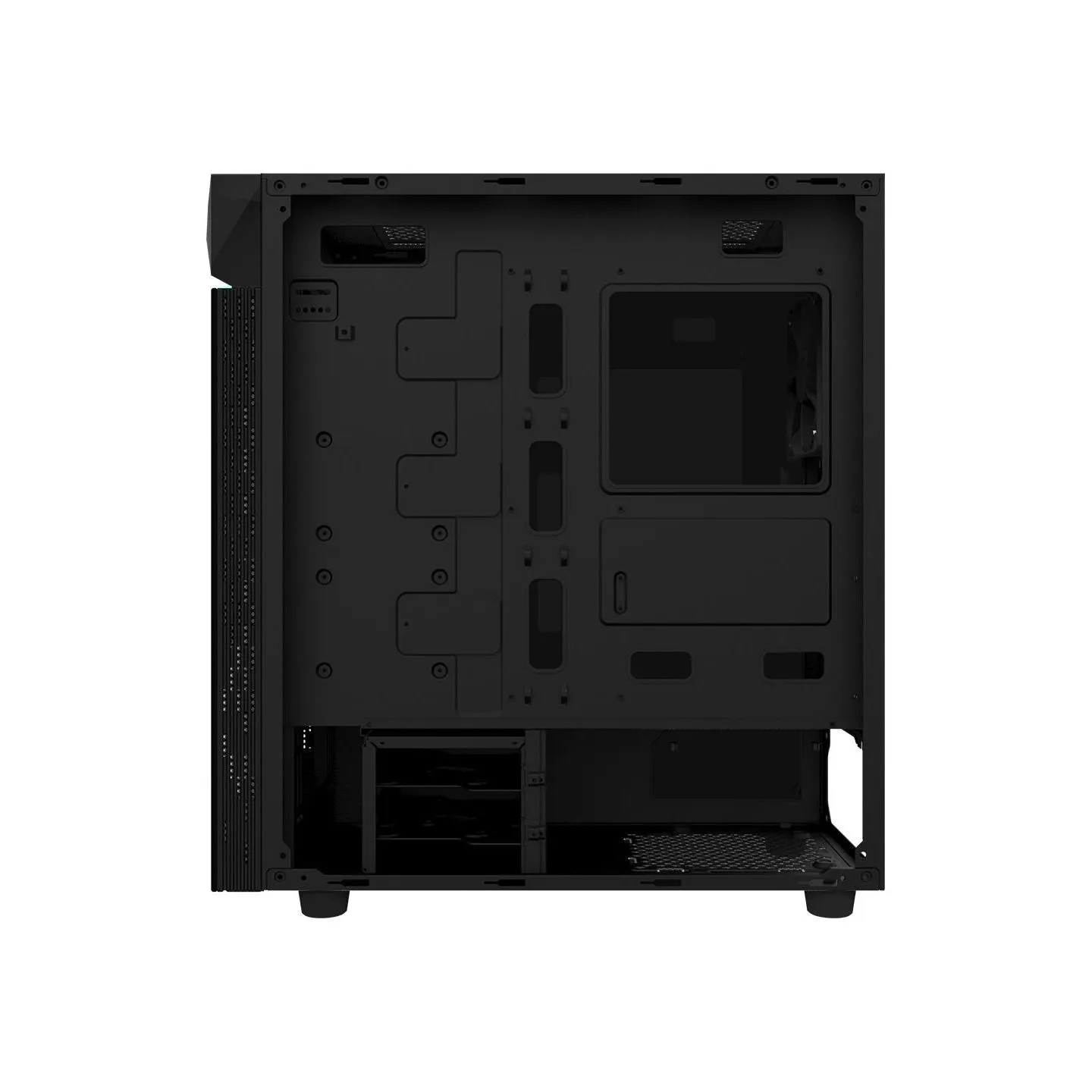 Gigabyte Case|GIGABYTE|C200 GLASS|MidiTower|Not included|ATX|MicroATX|MiniITX|Colour Black|GB-C200G