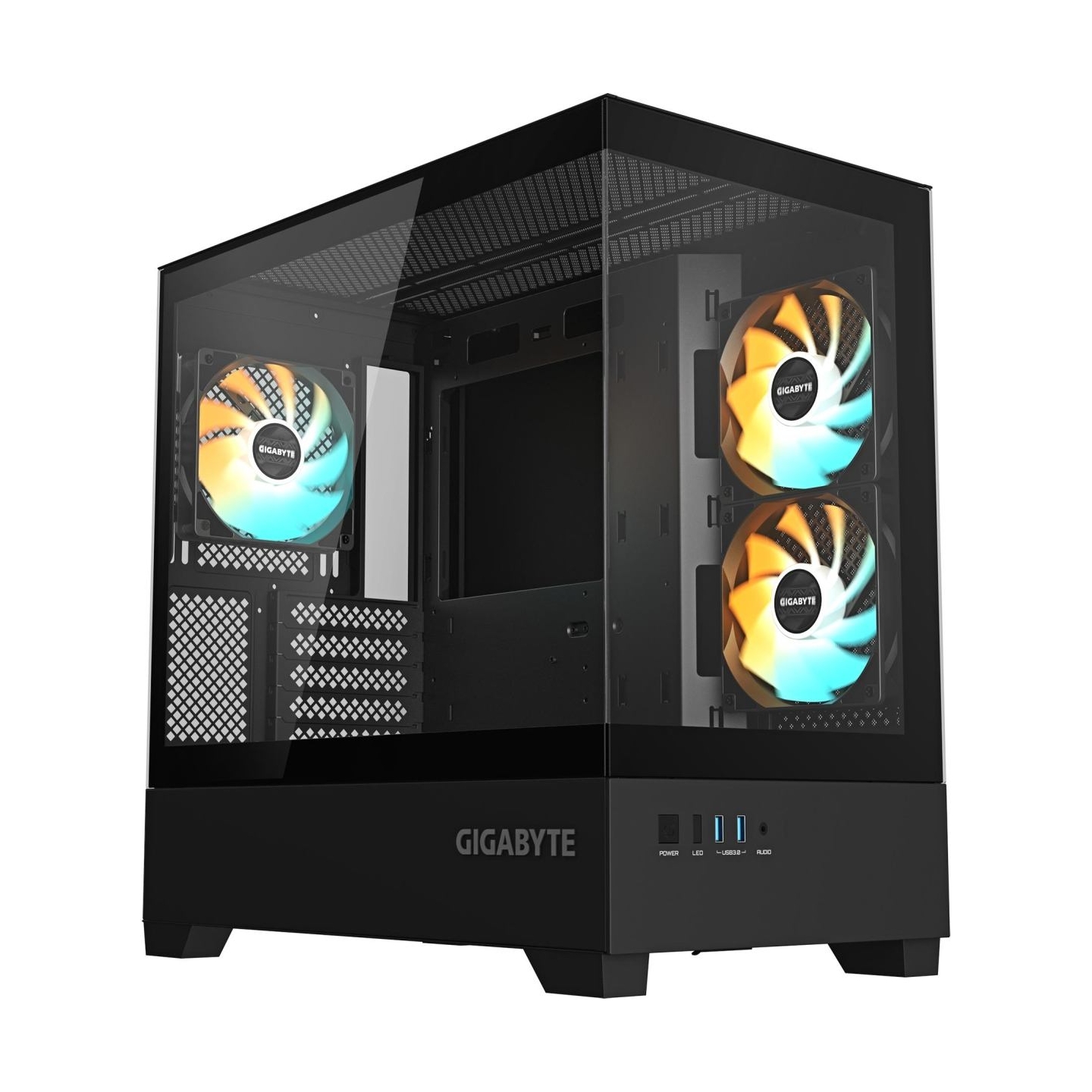 Gigabyte Case|GIGABYTE|C201 PANORAMIC|MidiTower|Case product features Rackmountable/Removeable HDD basket/Transparent panel|Not 