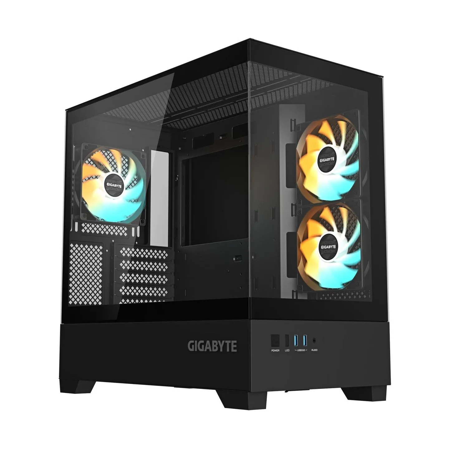 Gigabyte Case|GIGABYTE|C201 PANORAMIC|MidiTower|Case product features Rackmountable/Removeable HDD basket/Transparent panel|Not 