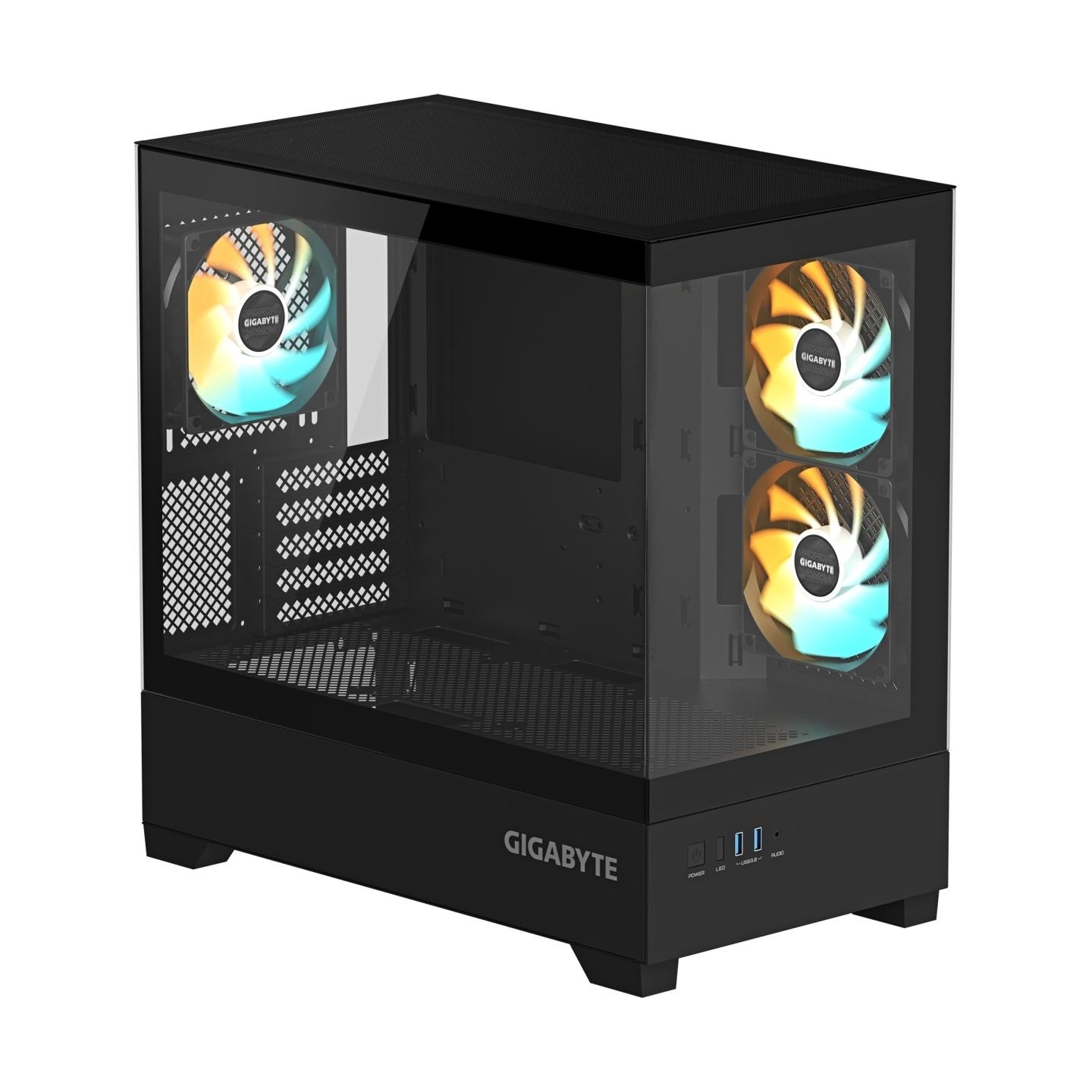 Gigabyte Case|GIGABYTE|C201 PANORAMIC|MidiTower|Case product features Rackmountable/Removeable HDD basket/Transparent panel|Not 