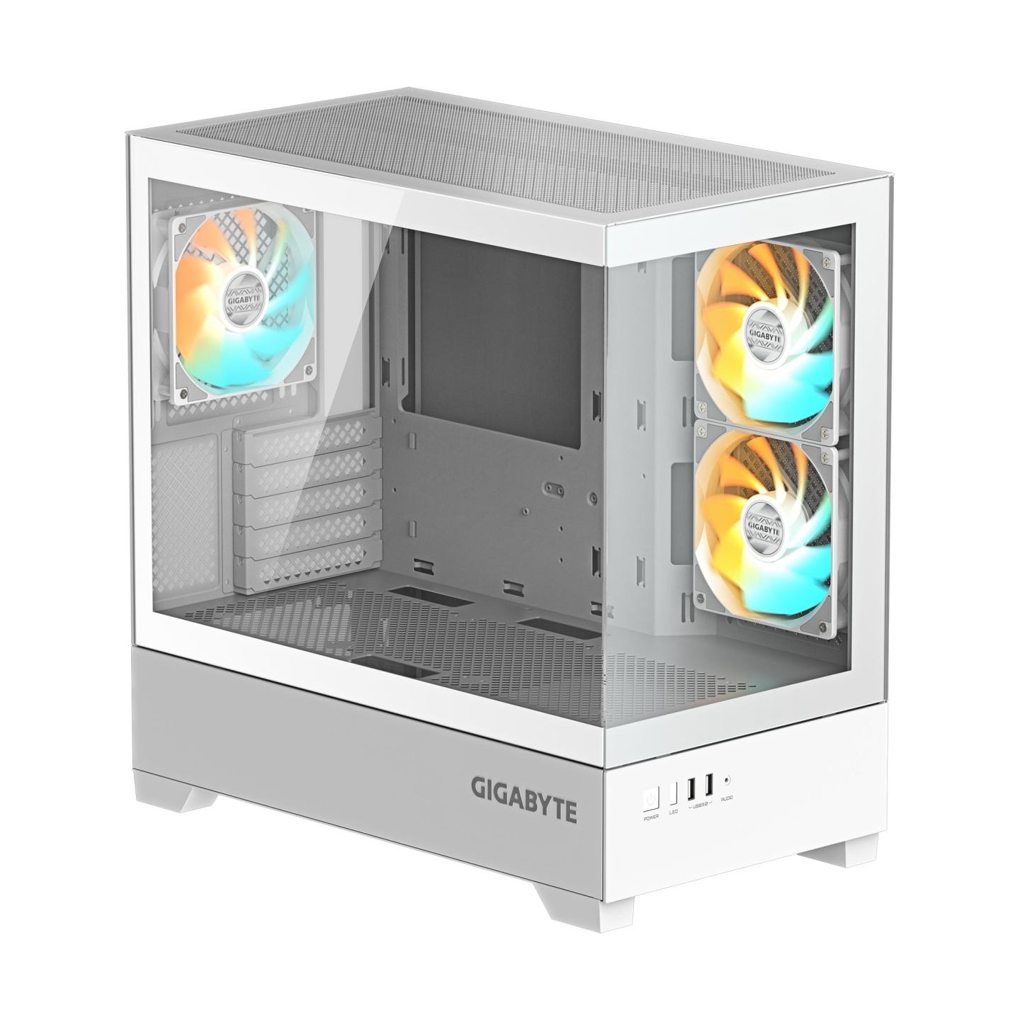 Gigabyte Case|GIGABYTE|GB-C201PI|MidiTower|Case product features Rackmountable/Accessory/Transparent panel|Not included|MicroATX