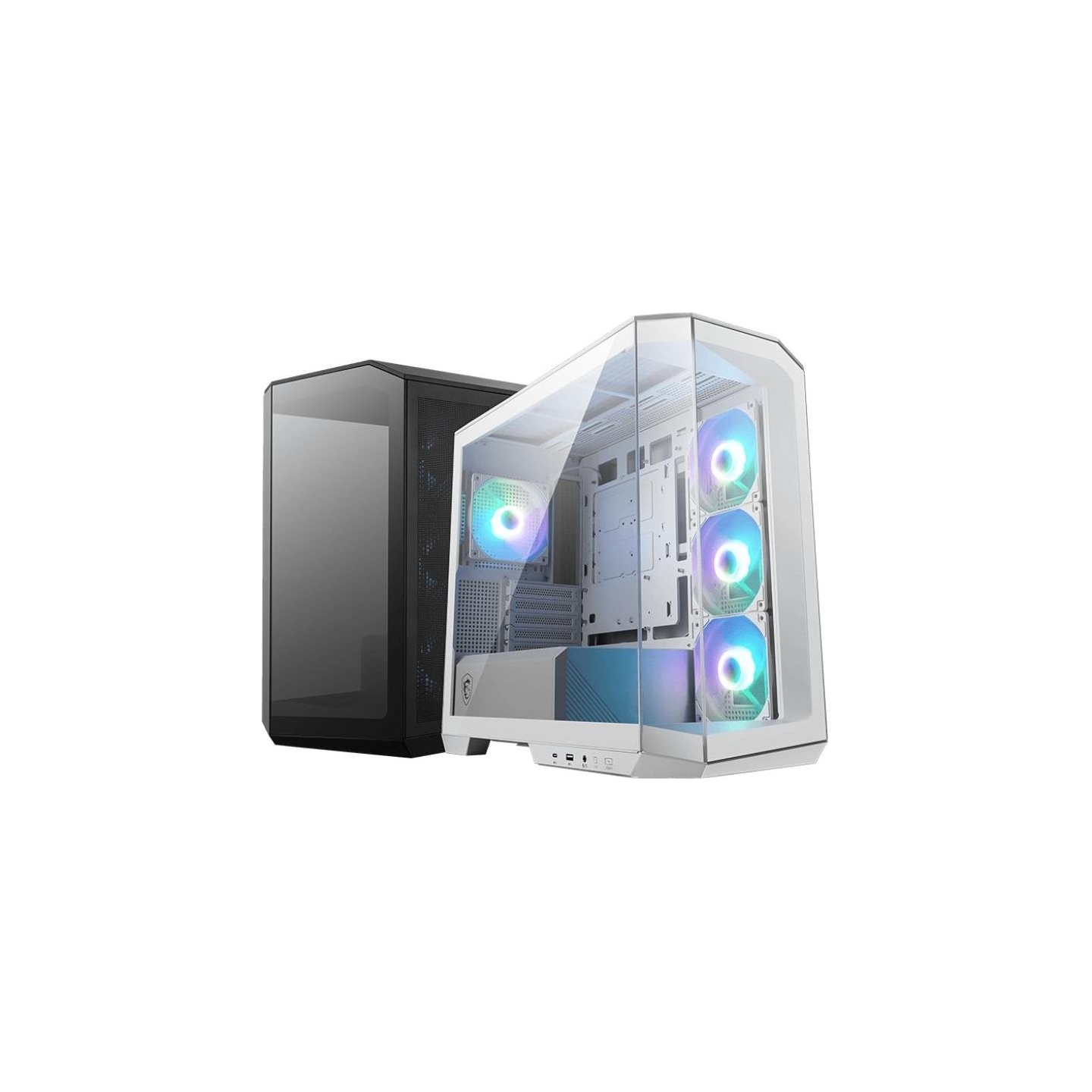 MSI Case|MSI|MidiTower|Case product features Transparent panel|Not included|MicroATX|Colour White|MAGPANOM100RPZWHITE