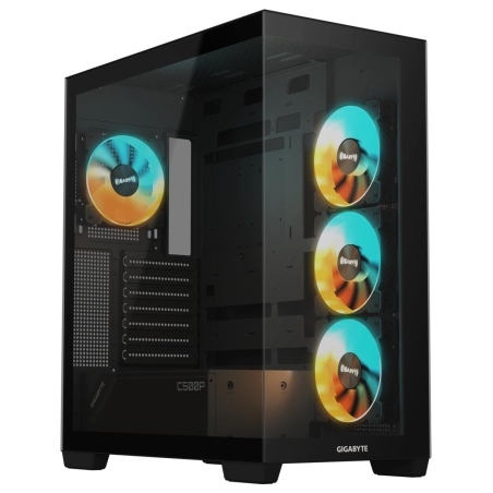 Gigabyte Case|GIGABYTE|GB-C500P ST|MidiTower|Case product features Transparent panel|ATX|MicroATX|MiniITX|Colour Black|GB-C500PS
