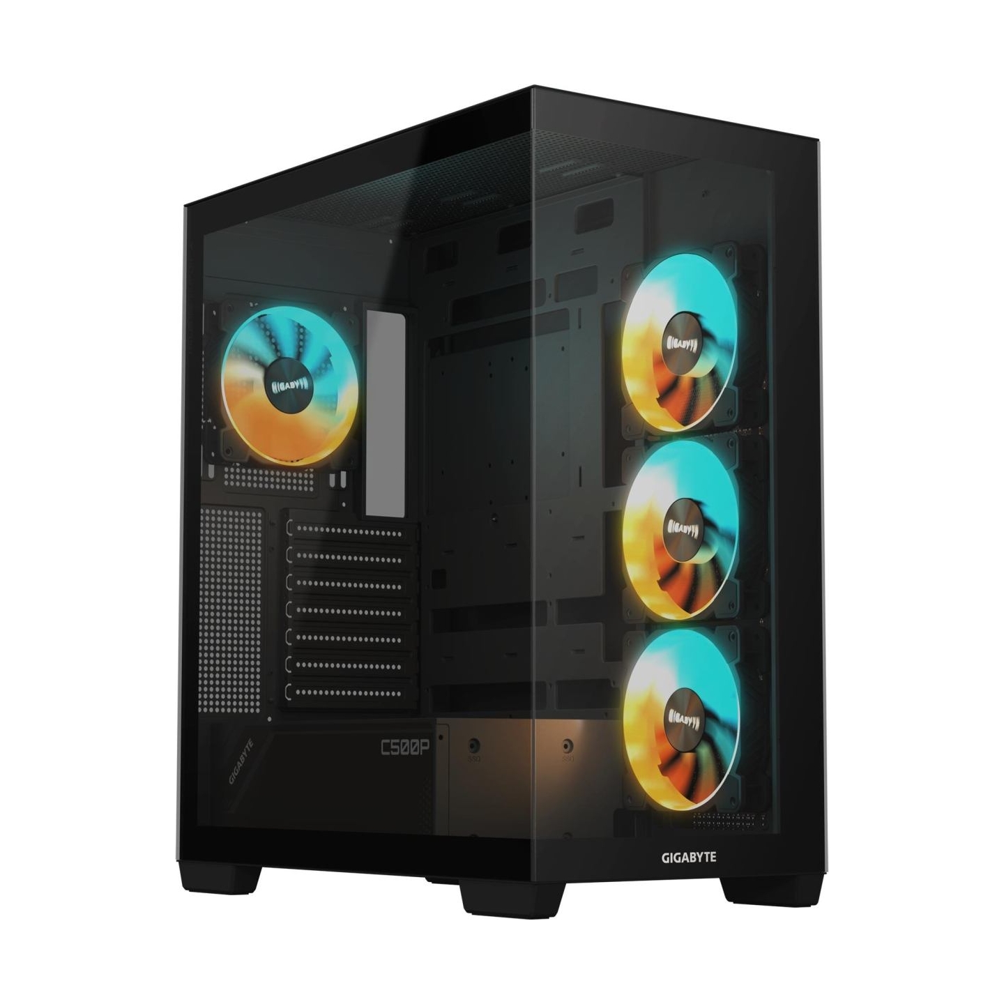 Gigabyte Case|GIGABYTE|GB-C500P ST|MidiTower|Case product features Transparent panel|ATX|MicroATX|MiniITX|Colour Black|GB-C500PS