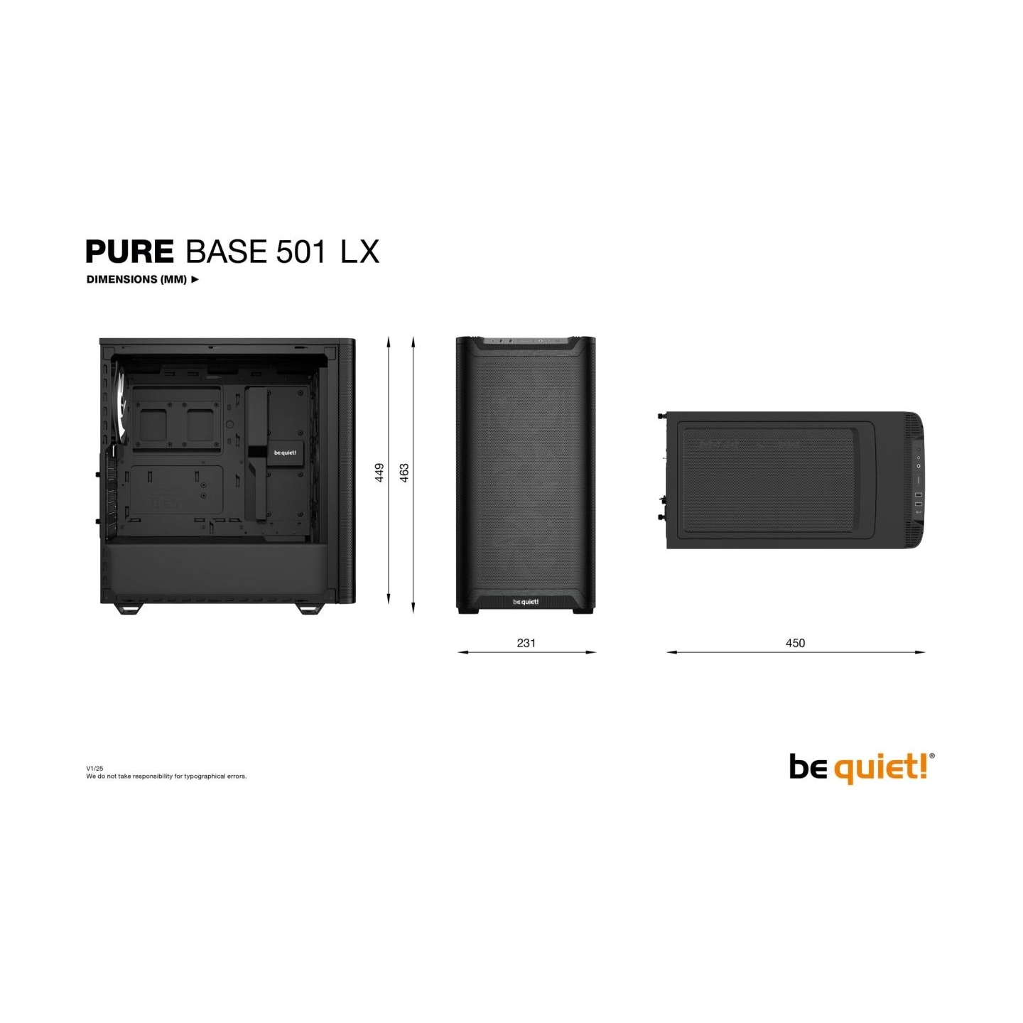Be Quiet PC case Pure Base 501 LX ARGB black