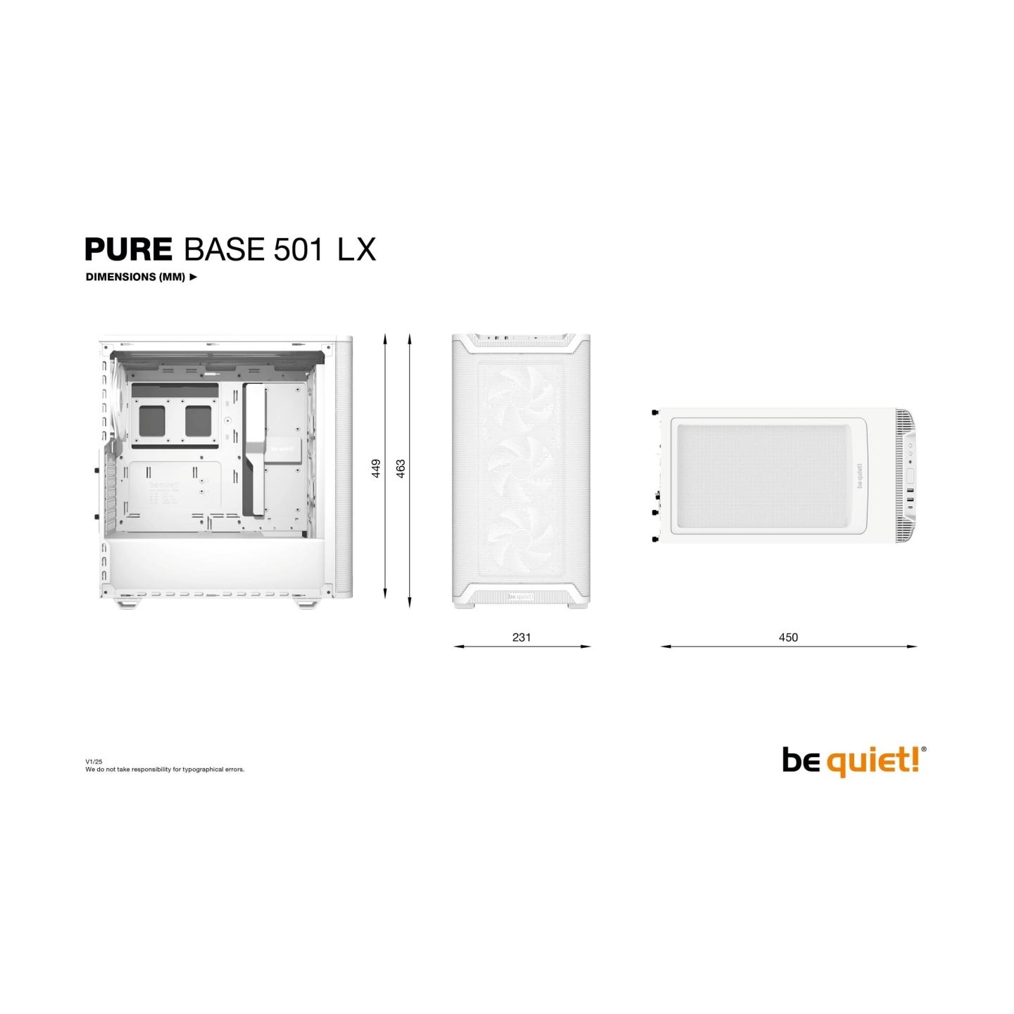 Be Quiet Case|BE QUIET|PURE BASE 501 LX|MidiTower|Case product features Transparent panel|Not included|ATX|MicroATX|MiniITX|Colo
