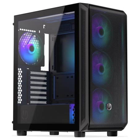 Endorfy Case|ENDORFY|Arx 500 ARGB|MidiTower|Case product features Transparent panel|Not included|ATX|MicroATX|MiniITX|Colour Bla