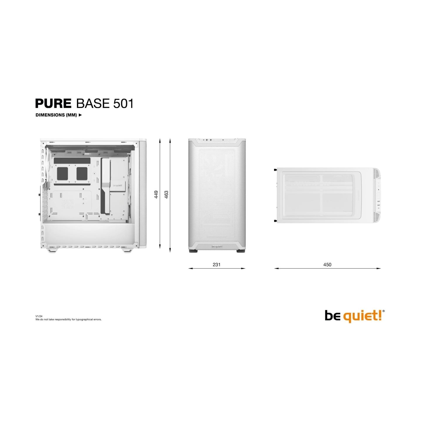 Be Quiet Pure Base 501 Airflow White