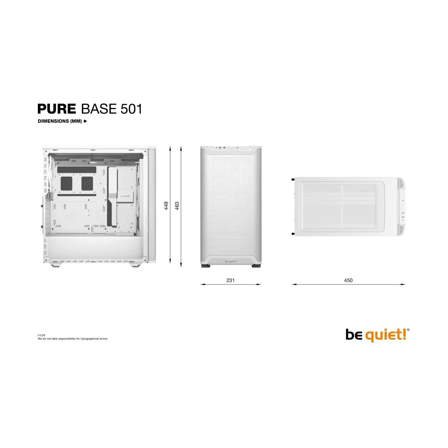 Be Quiet Pure Base 501 Airflow White