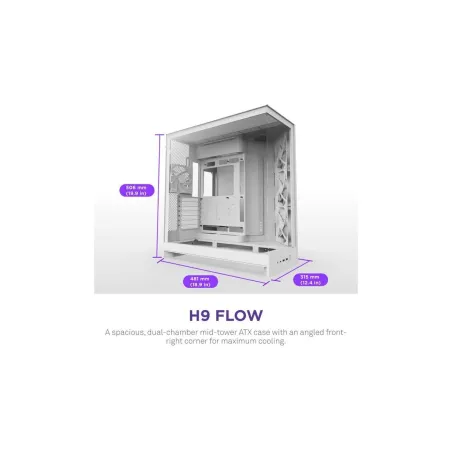 Nzxt PC case H9 Flow 2025 white
