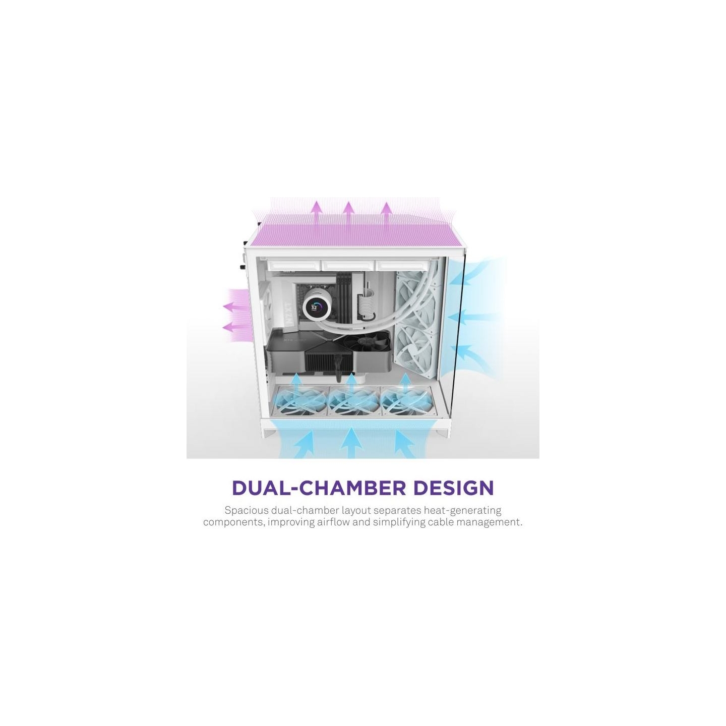 Nzxt PC case H9 Flow 2025 white