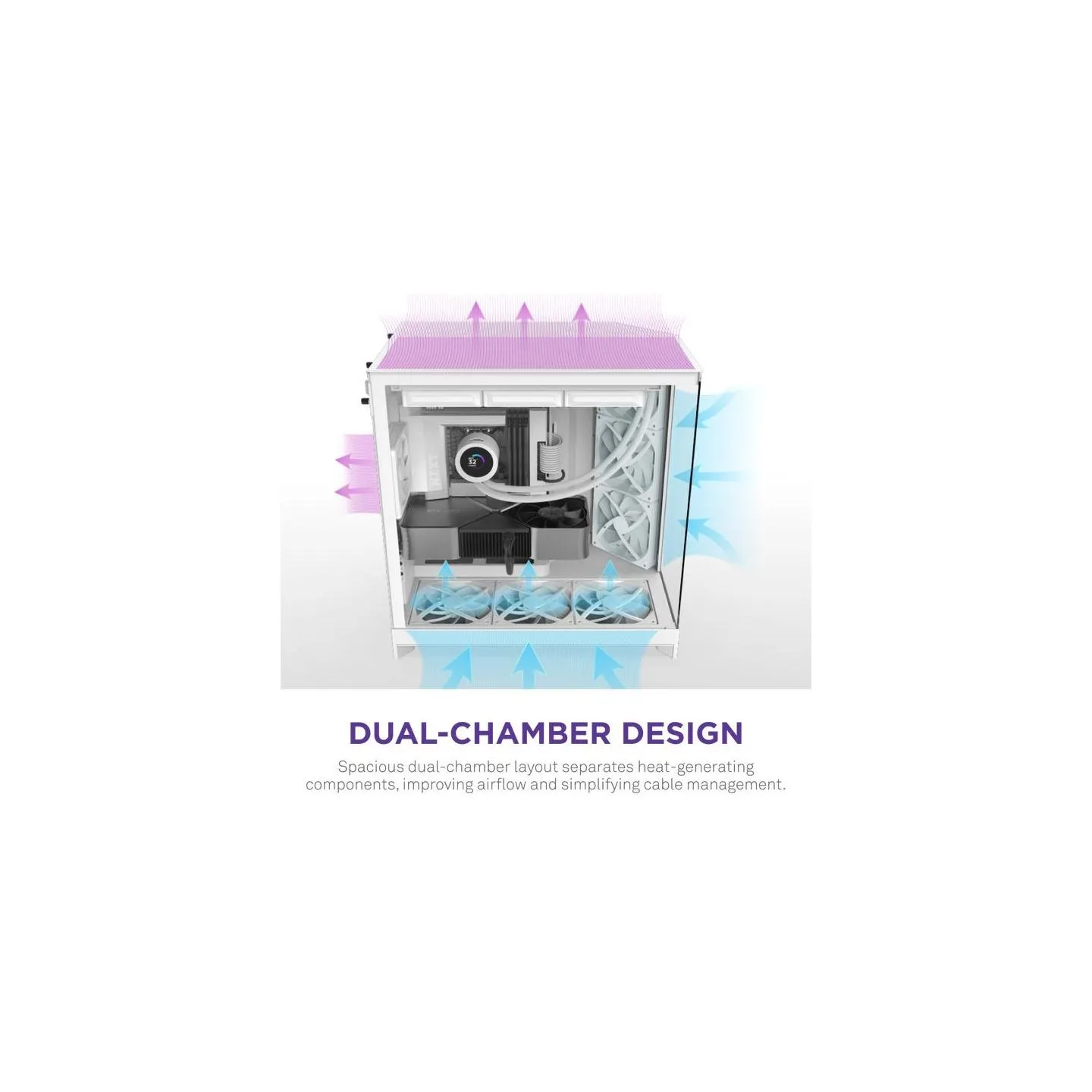 Nzxt PC case H9 Flow 2025 white