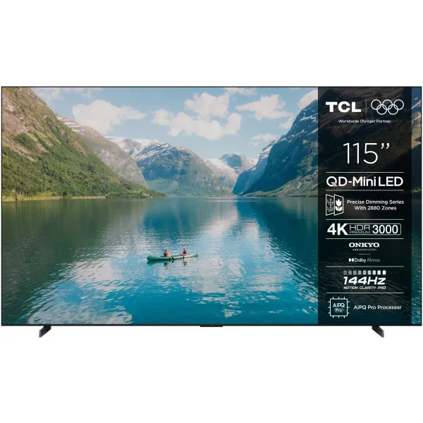TCL TV Set|TCL|115 "|4K Ultra HD|3840 x 2160 pixels|Flat|16:9|QD-Mini LED|115C7K