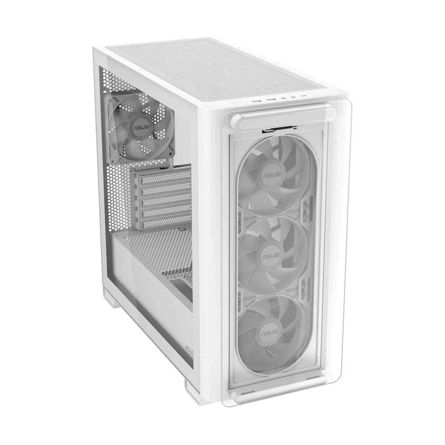 Asus Case|ASUS|A23 PLUS|MidiTower|Case product features Transparent panel|MicroATX|MiniITX|Colour White|A23PLUSTG/ARGBWHITE