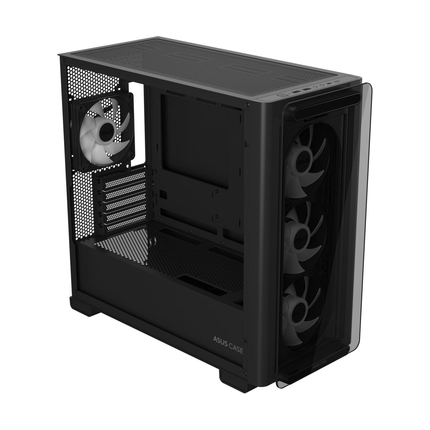 Asus Case|ASUS|A23 PLUS|MidiTower|Case product features Transparent panel|MicroATX|MiniITX|Colour Black|A23PLUSTG/ARGBBLACK