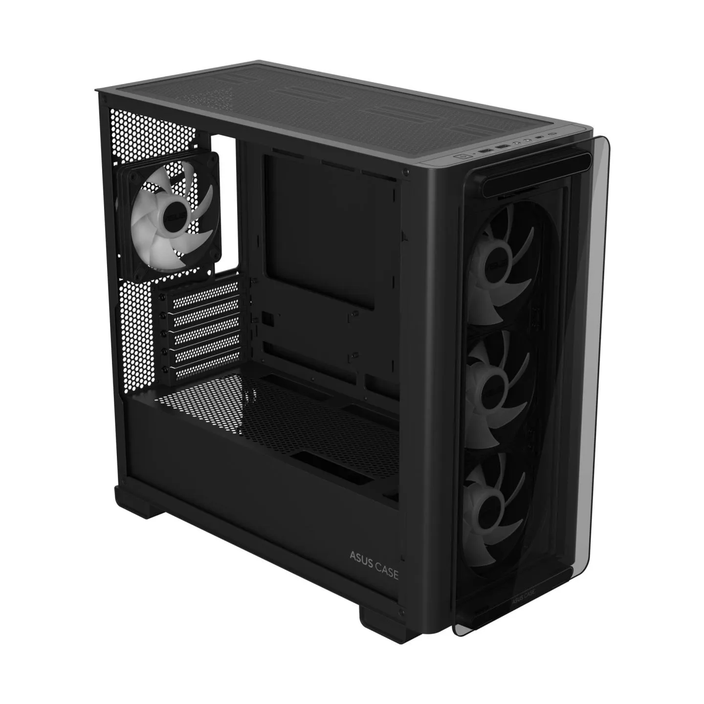 Asus Case|ASUS|A23 PLUS|MidiTower|Case product features Transparent panel|MicroATX|MiniITX|Colour Black|A23PLUSTG/ARGBBLACK