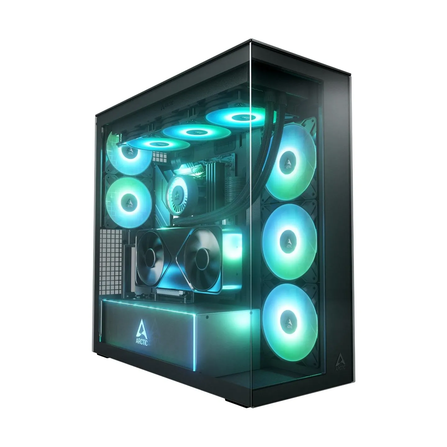 Arctic Case|ARCTIC|EATX|Black|Midi Tower|PC|Xtender VG (Mirror Black)|ACPCC00019A