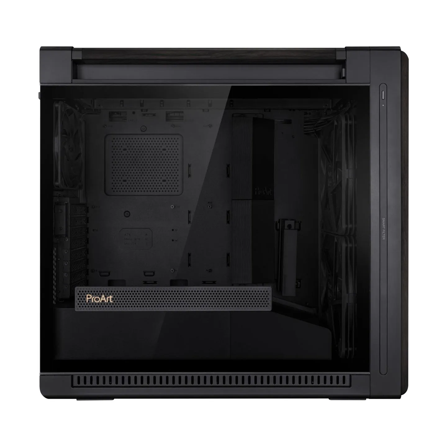 Asus Case|ASUS|ProArt PA602 Wood Edition - Tempered Glass Panel|MidiTower|Case product features Transparent panel|ATX|EATX|Micro