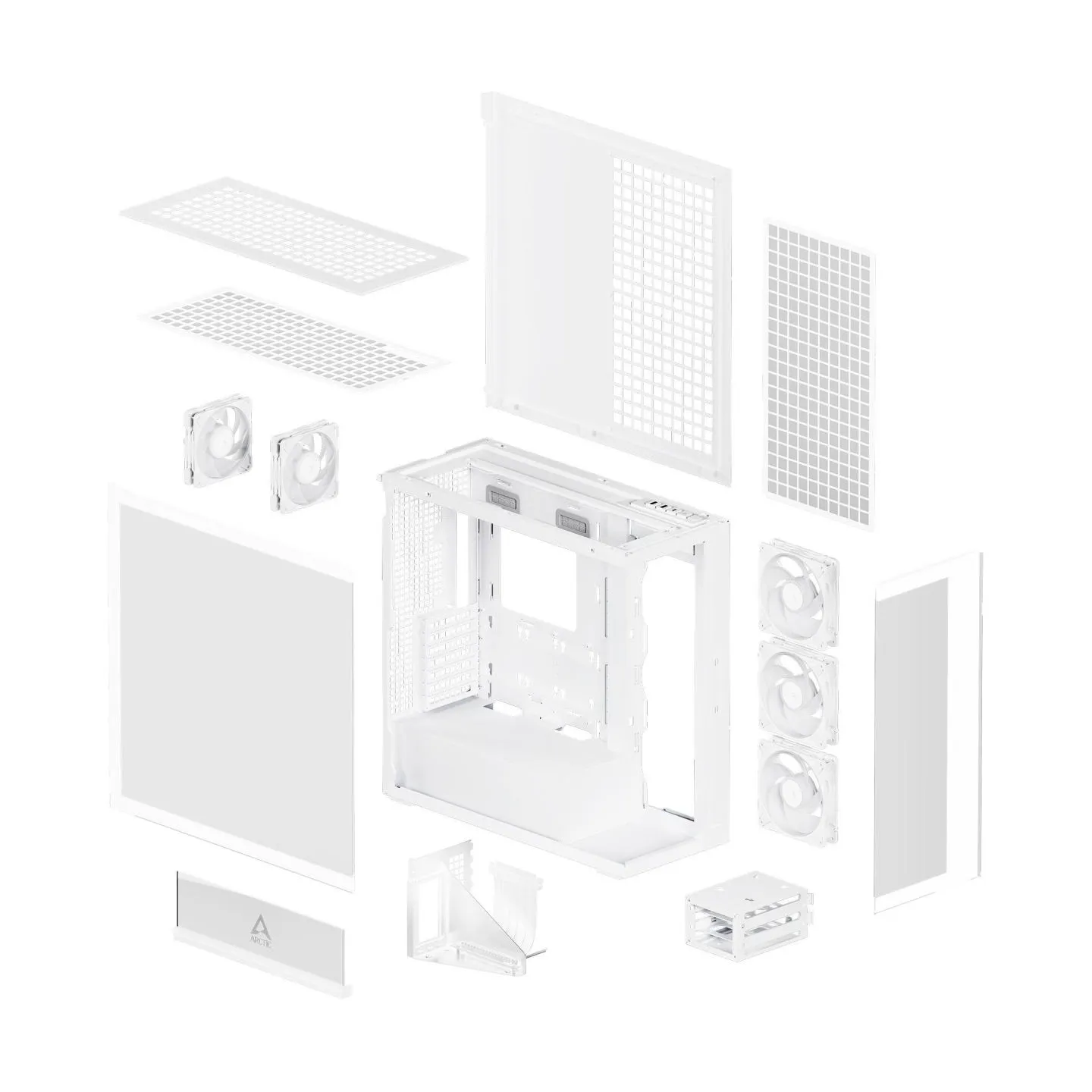 Arctic Case|ARCTIC|Xtender VG (White)|Case product features Transparent panel|Not included|Colour White|ACPCC00017A