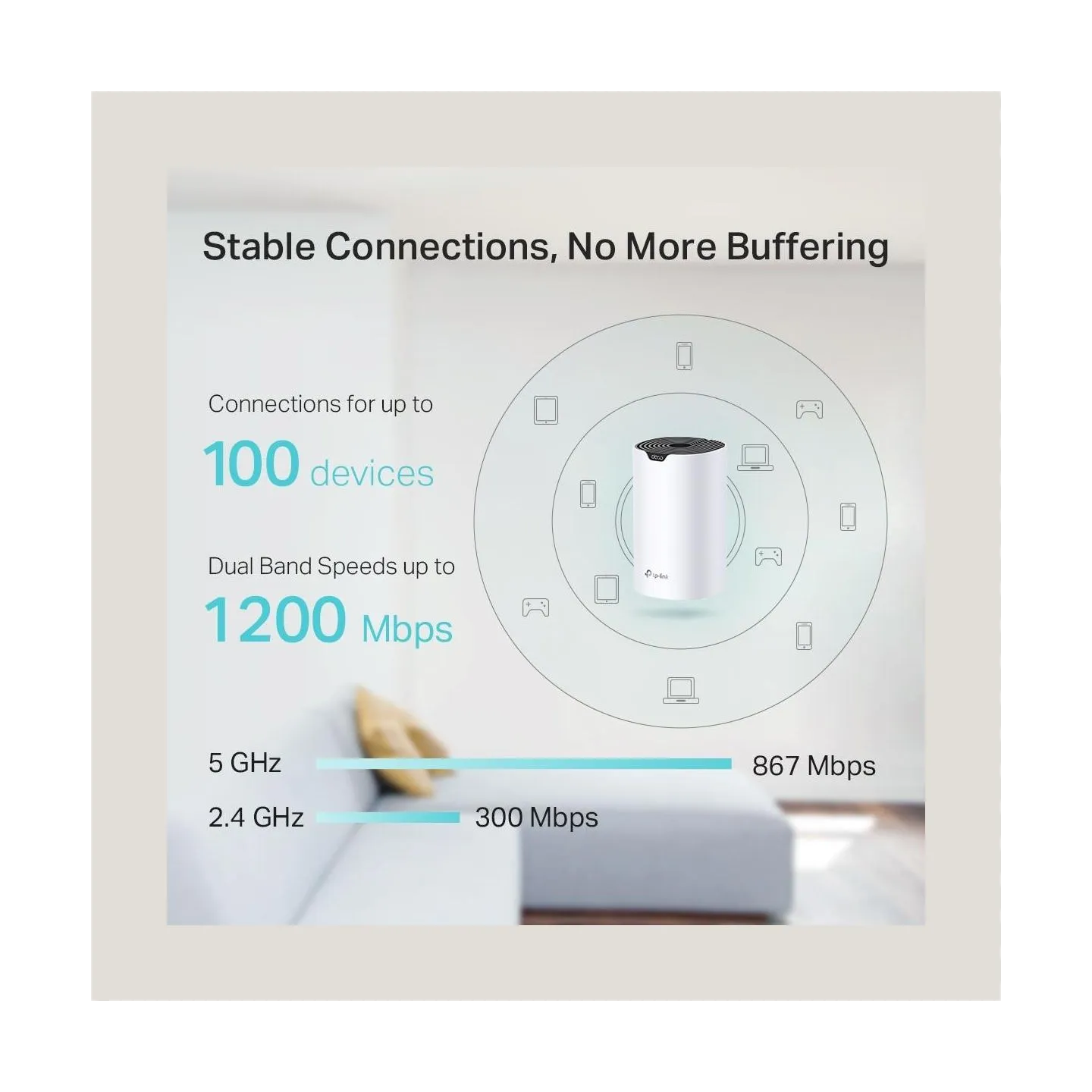 Tp-Link Wireless Router|TP-LINK|3-pack|1167 Mbps|Mesh|LAN \ WAN ports 2|Number of antennas 2|DECOS4(3-PACK)