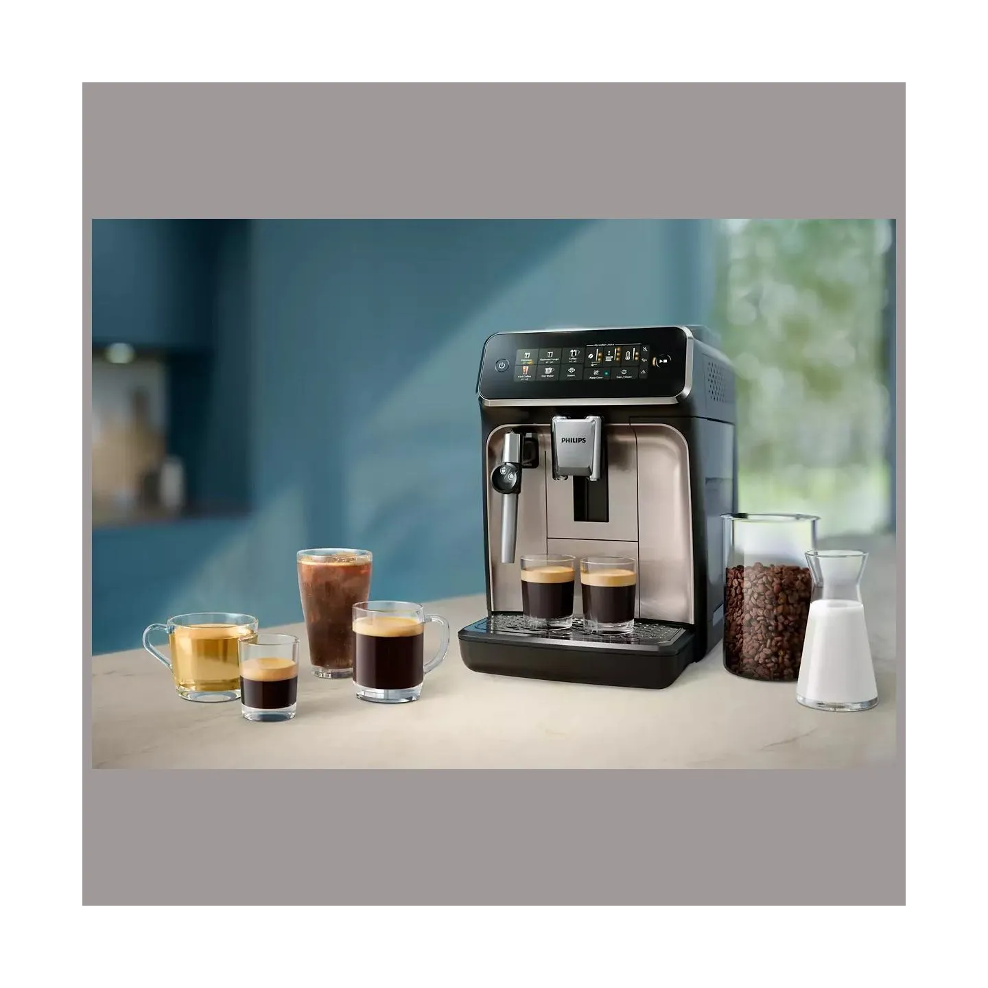 Philips | Espresso Coffee Maker | EP3321/40 | Pump pressure 15 bar | Built-in milk frother | Fully Automatic | 1500 W | Black