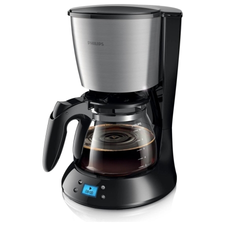 Philips Daily Collection Coffee maker HD7459/20 With glass jug With timer Black & metal / HD7459/20