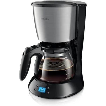 Philips Daily Collection Coffee maker HD7459/20 With glass jug With timer Black & metal / HD7459/20