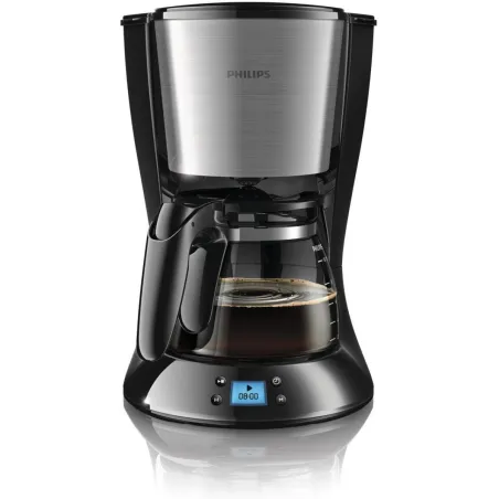 Philips Daily Collection Coffee maker HD7459/20 With glass jug With timer Black & metal / HD7459/20