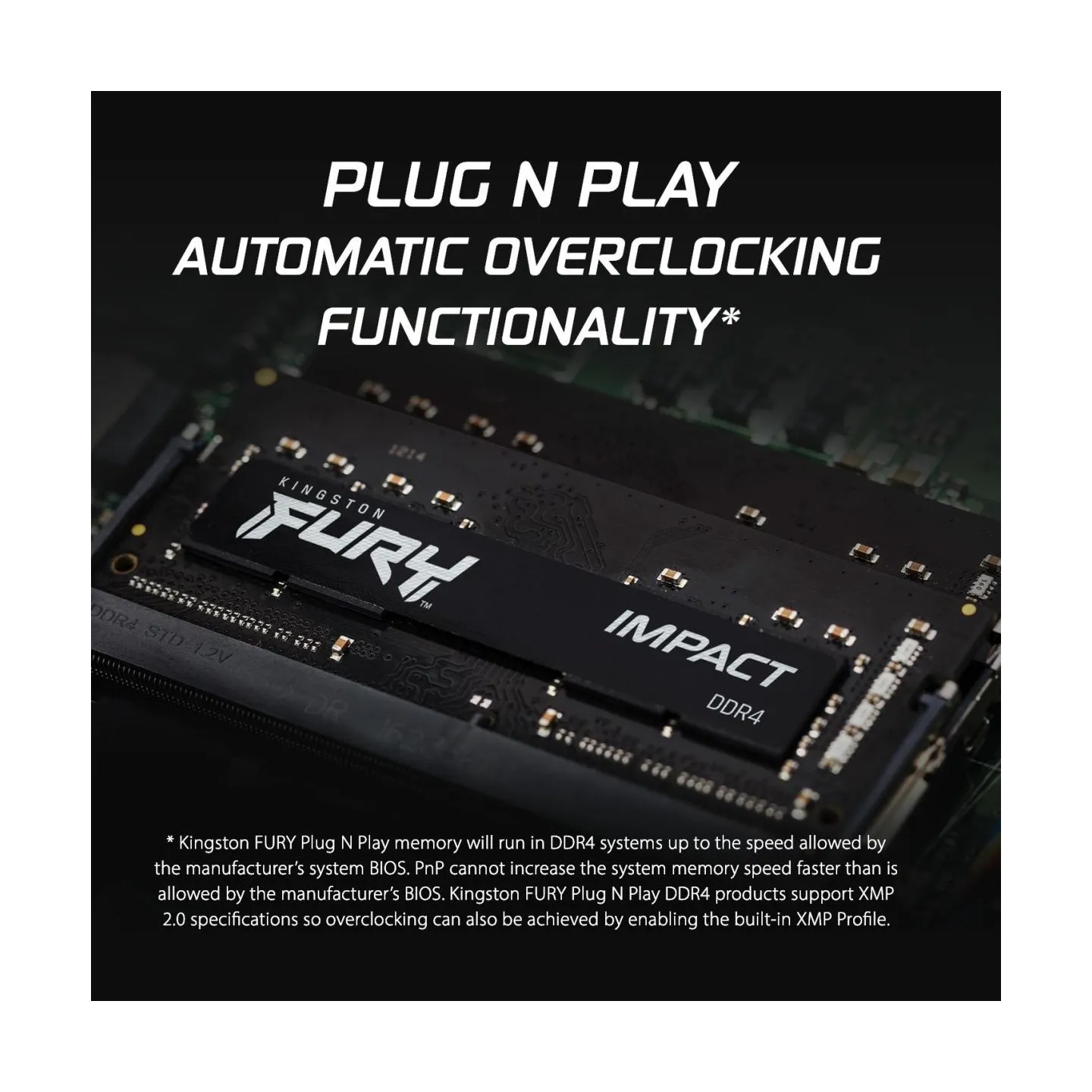 Kingston Memory DDR4 Fury Impact SODIMM 16GB(1*16GB)/3200 CL20
