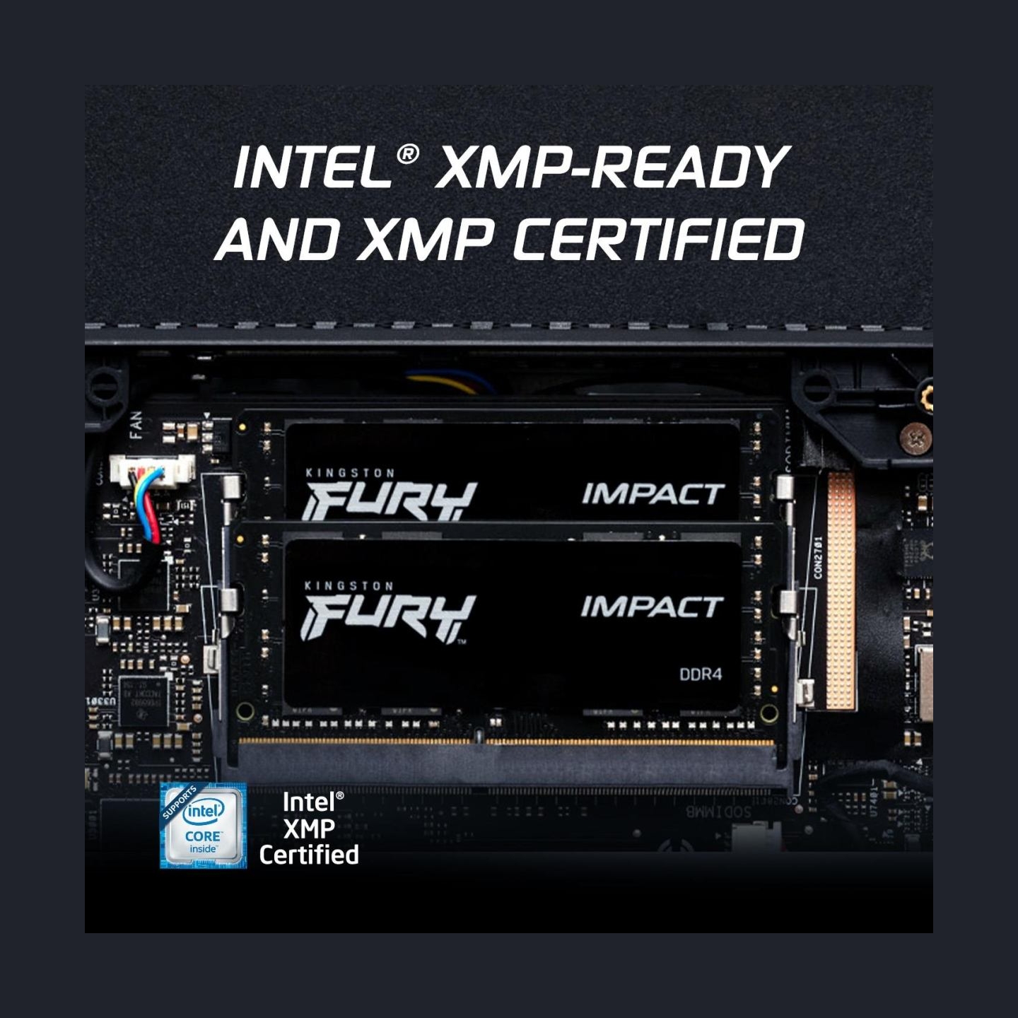 Kingston Memory DDR4 Fury Impact SODIMM 16GB(1*16GB)/3200 CL20