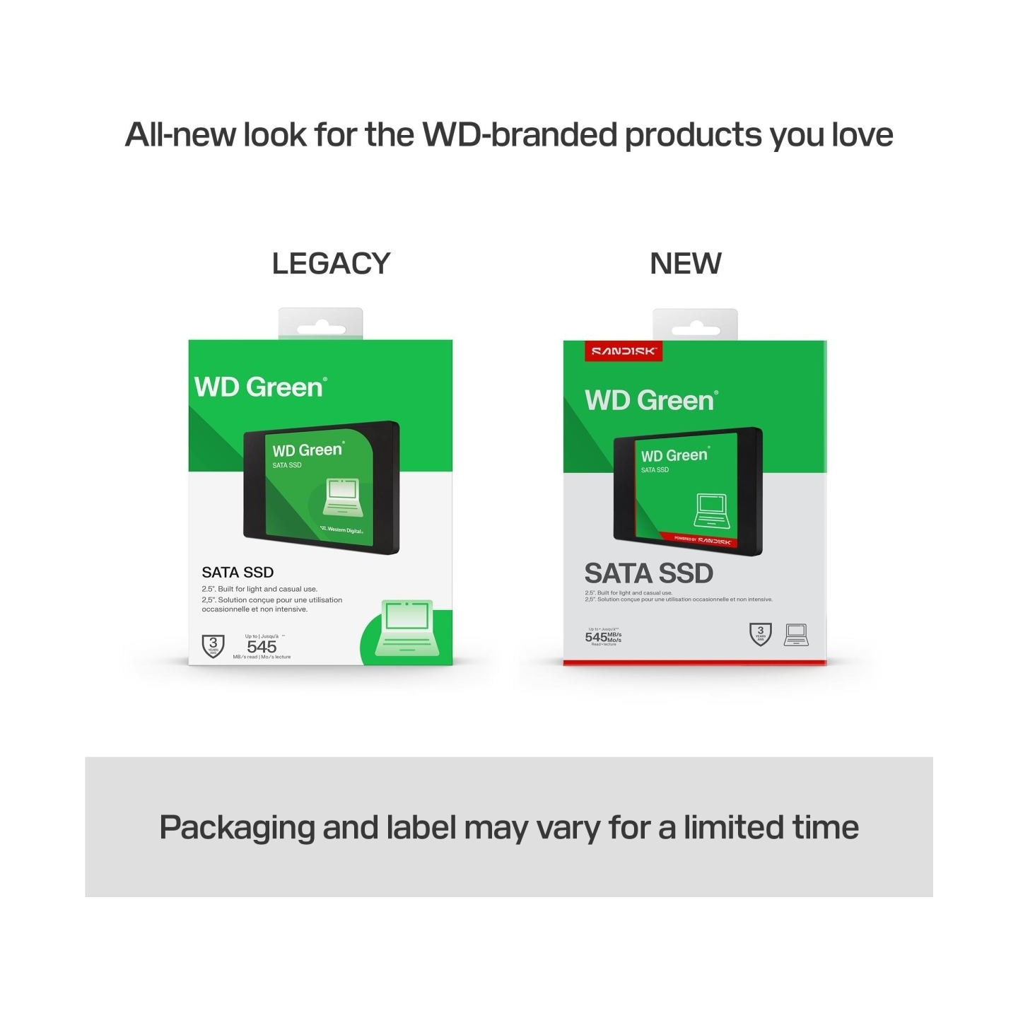Sandisk SSD|SANDISK|Green|POWERED BY SANDISK|500 GB|Serial ATA III|Read speed 545 MB/s|2.5"|WDS500G5G0A