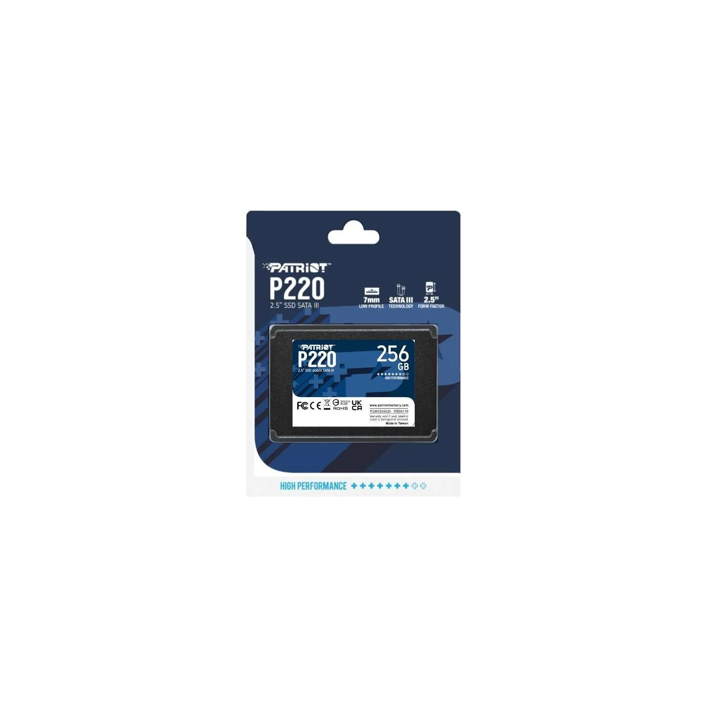 Patriot SSD drive P220 256GB 550/480 MB/s SATA III 2.5