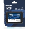 Patriot SSD|PATRIOT|P220|256GB|SATA|Write speed 490 MBytes/sec|Read speed 550 MBytes/sec|2,5"|TBW 120 TB|P220S256G25