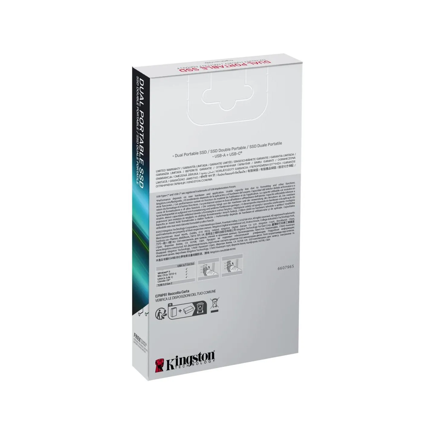 Kingston 512GB Dual USB-A/C Portable SSD