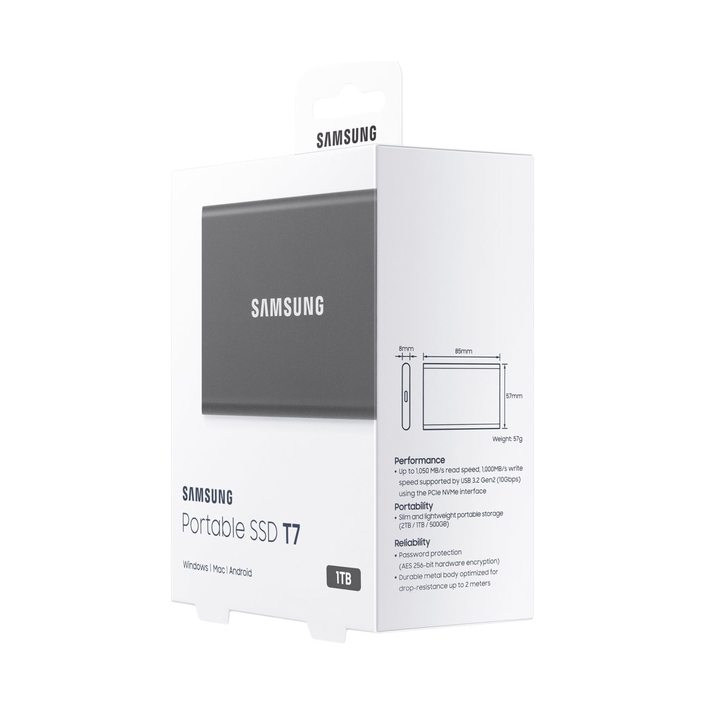 Samsung Portable SSD T7 1TB Grey