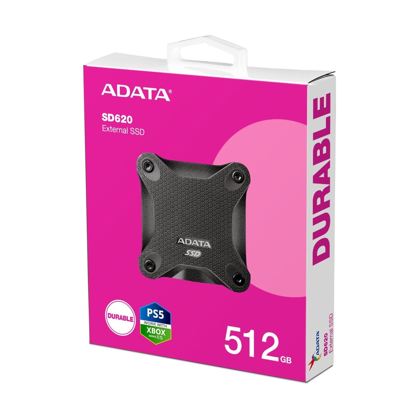 A-Data External SSD|ADATA|SD620|512GB|USB 3.2|Write speed 460 MBytes/sec|Read speed 520 MBytes/sec|SD620-512GCBK