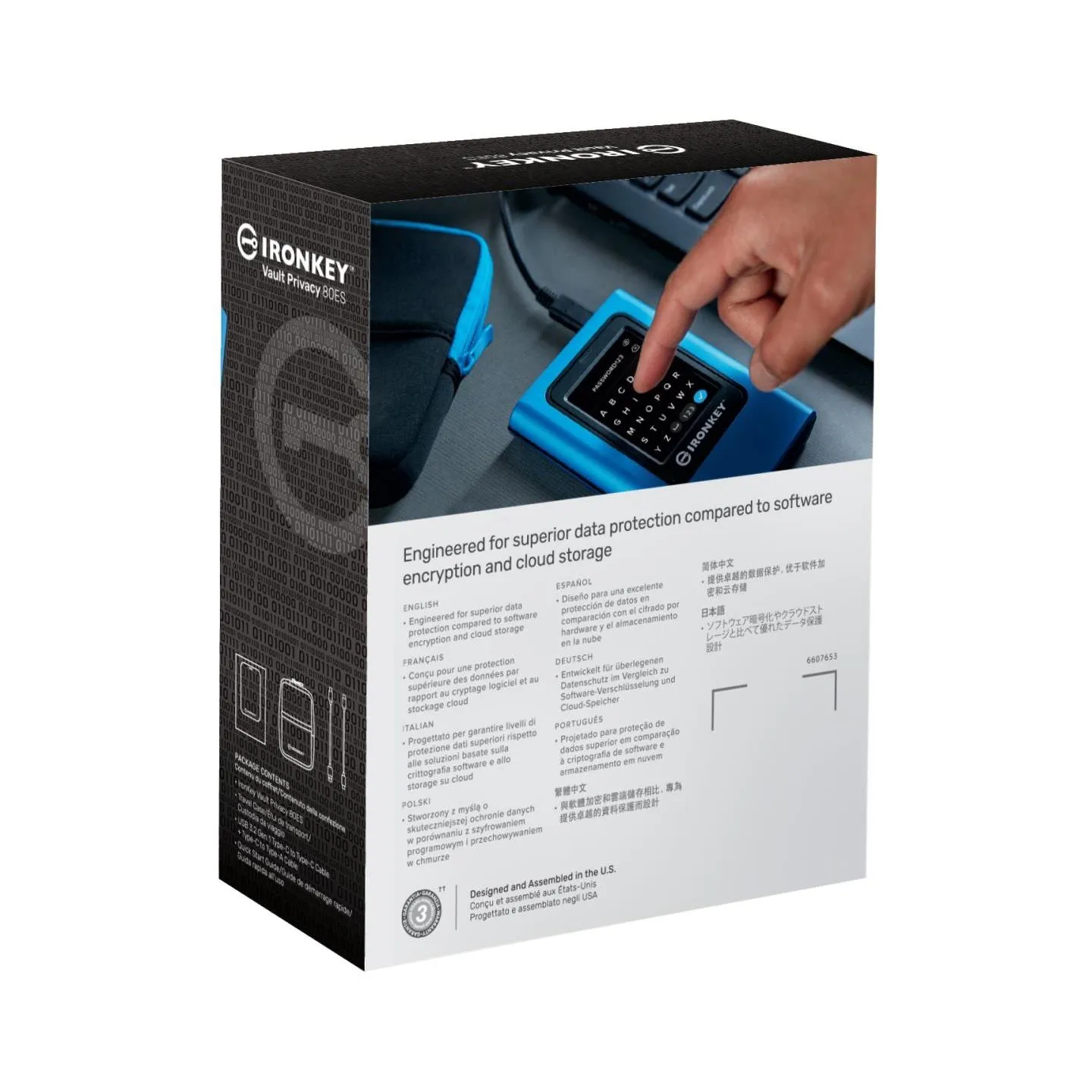 Kingston External SSD|KINGSTON|IronKey Vault Privacy 80|1.92TB|USB 3.2|Write speed 250 MBytes/sec|Read speed 250 MBytes/sec|IKVP
