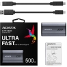 A-Data External SSD|ADATA|SE880|500GB|USB-C|Write speed 2000 MBytes/sec|Read speed 2000 MBytes/sec|AELI-SE880-500GCGY