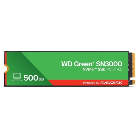 Sandisk SSD|SANDISK|150xTBW rating|MTBF 1.75 h|NVMe Yes|PCI Express 4.0|M.2|500 GB|POWERED BY SANDISK|Green|WDS500G4G0E
