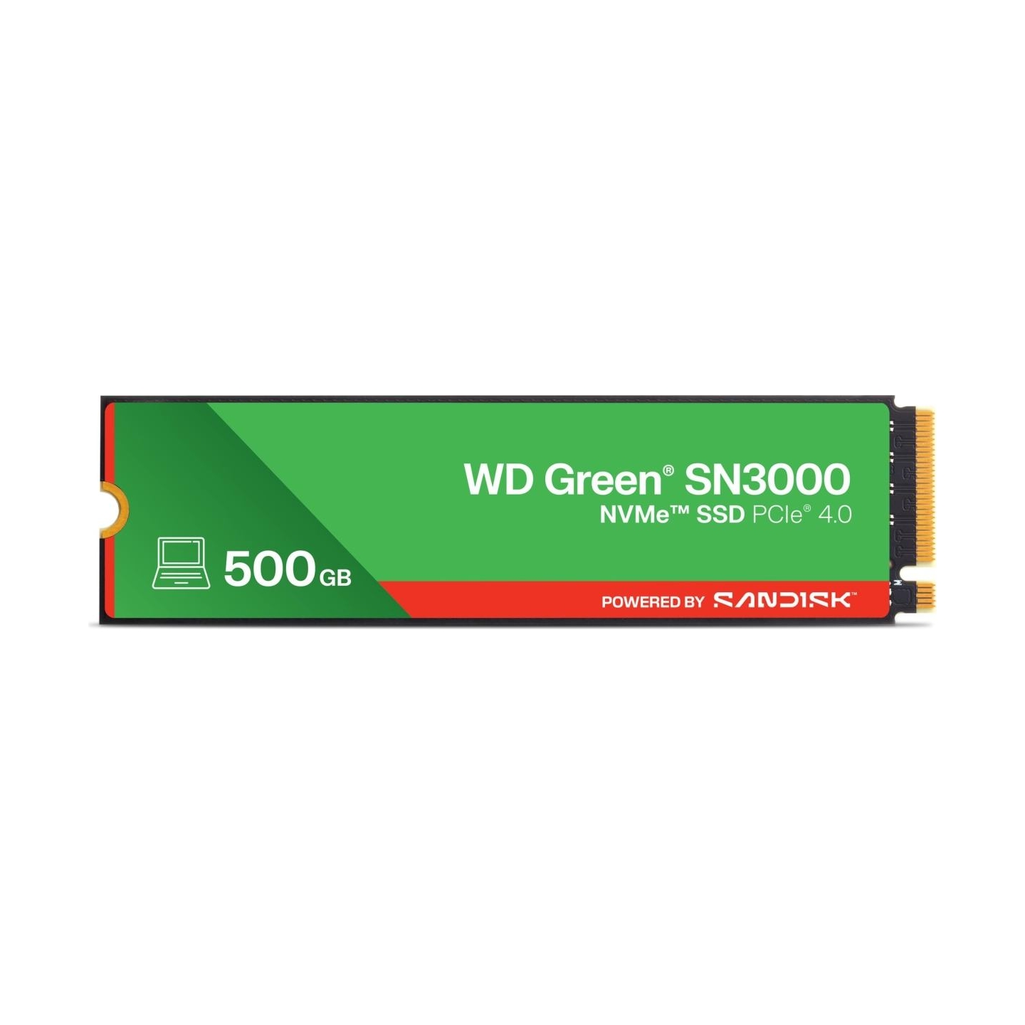 Sandisk SSD|SANDISK|150xTBW rating|MTBF 1.75 h|NVMe Yes|PCI Express 4.0|M.2|500 GB|POWERED BY SANDISK|Green|WDS500G4G0E