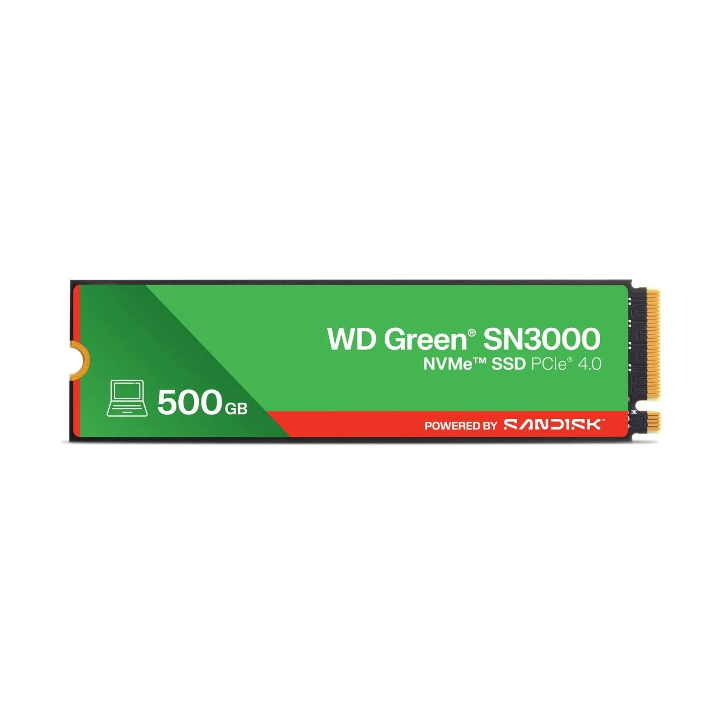Sandisk SSD|SANDISK|150xTBW rating|MTBF 1.75 h|NVMe Yes|PCI Express 4.0|M.2|500 GB|POWERED BY SANDISK|Green|WDS500G4G0E