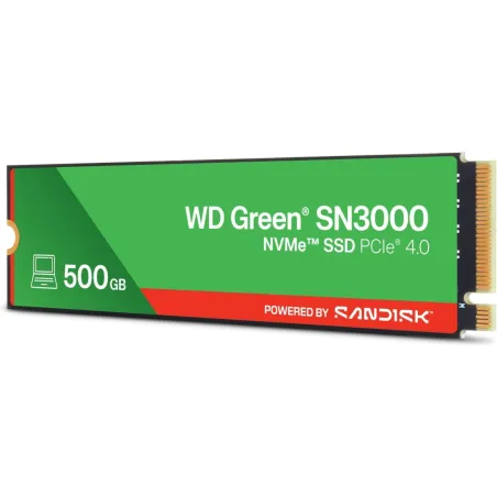 Sandisk SSD|SANDISK|150xTBW rating|MTBF 1.75 h|NVMe Yes|PCI Express 4.0|M.2|500 GB|POWERED BY SANDISK|Green|WDS500G4G0E