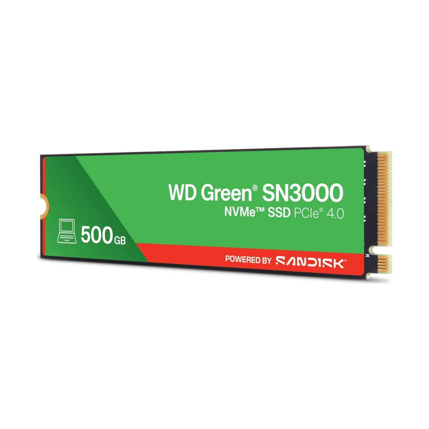 Sandisk SSD|SANDISK|150xTBW rating|MTBF 1.75 h|NVMe Yes|PCI Express 4.0|M.2|500 GB|POWERED BY SANDISK|Green|WDS500G4G0E