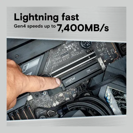 Crucial SSD|CRUCIAL|T500|1TB|M.2|PCIe Gen4|NVMe|3D NAND|Write speed 6800 MBytes/sec|Read speed 7300 MBytes/sec|TBW 600 TB|CT1000
