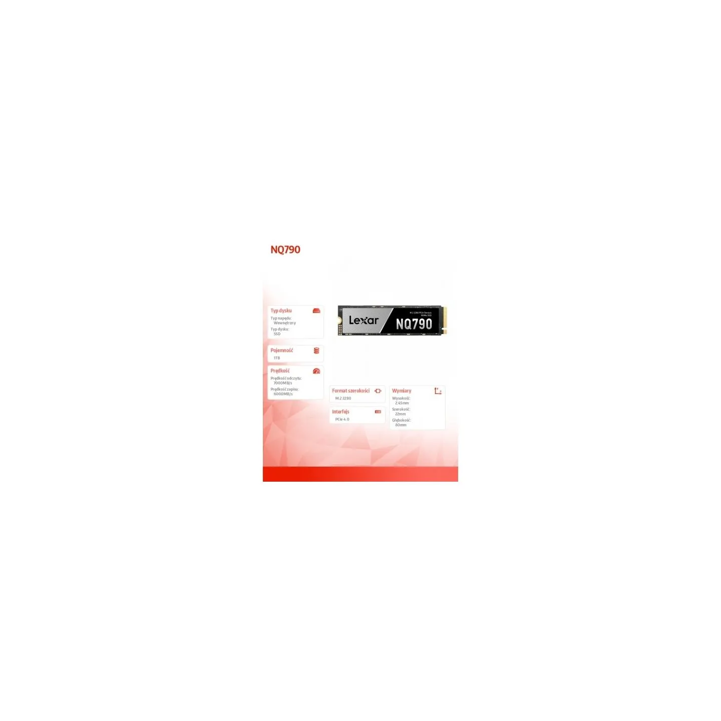 Lexar SSD NQ790 1TB NVMe 4x4 2280 7000/6000MB/s