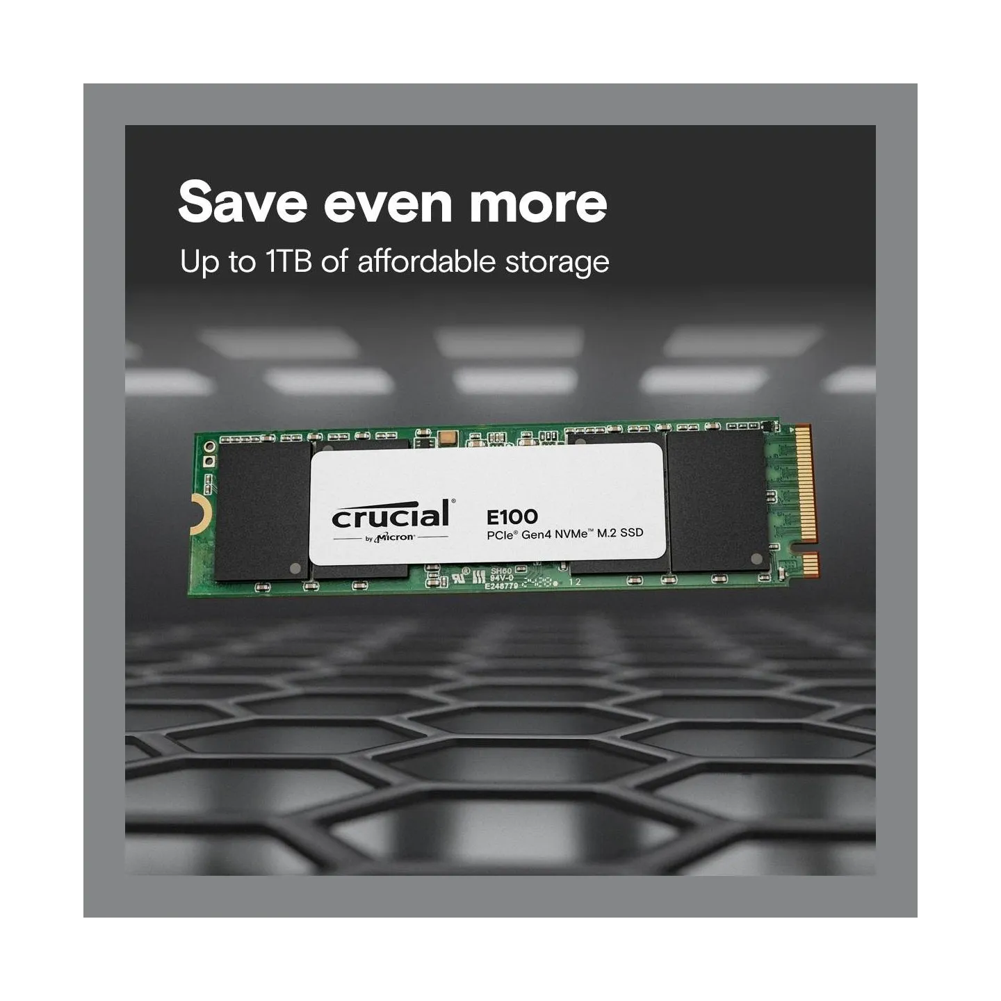 Crucial SSD|CRUCIAL|100xTBW rating|NVMe Yes|PCI Express 4.0|M.2|2000 GB|E100|CT2000E100SSD8