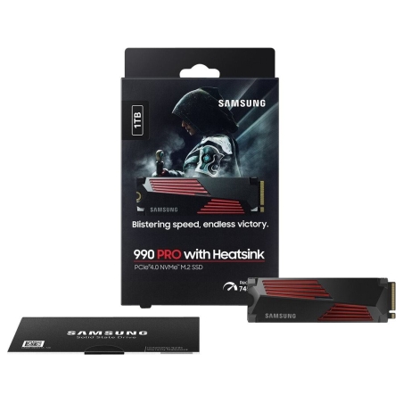 Samsung 990 PRO, 1TB, PCIE 4.0 NVME, M.2, HEATSINK SSD