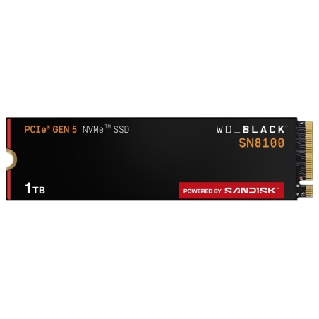 Sandisk SSD|SANDISK|2400xTBW rating|NVMe Yes|PCI Express 5.0|M.2|1000 GB|POWERED BY SANDISK|Black SN8100|WDS100T1X0M