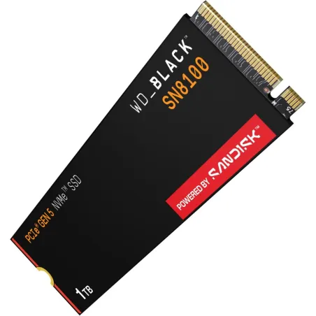 Sandisk SSD|SANDISK|2400xTBW rating|NVMe Yes|PCI Express 5.0|M.2|1000 GB|POWERED BY SANDISK|Black SN8100|WDS100T1X0M